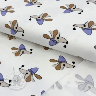 Dresówka Dogs and hearts off white