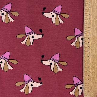 Dresówka Dogs and hearts red
