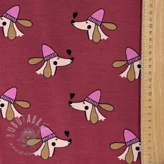 Dresówka Dogs and hearts red
