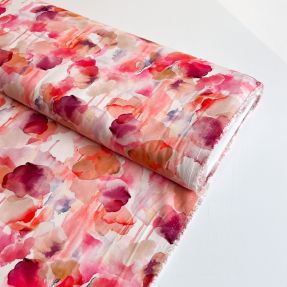 Wiskoza ROSELLA STRETCH Abstract pink digital print