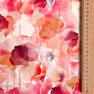 Wiskoza ROSELLA STRETCH Abstract pink digital print