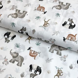 Bawełniana tkanina Safari off white digital print