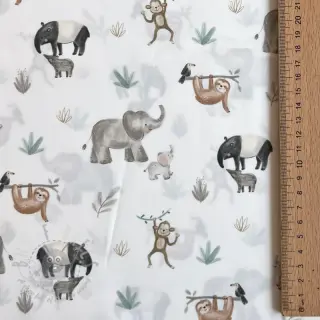 Bawełniana tkanina Safari off white digital print