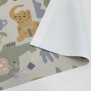 Tkanina przeciwdeszczowa Safari animals ecru