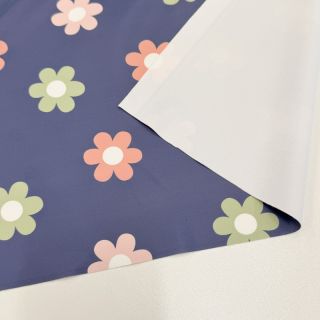 Tkanina przeciwdeszczowa Flowers jeans