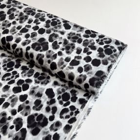 Wiskoza SATIN Animal skin black digital print