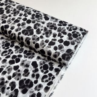 Wiskoza SATIN Animal skin black digital print