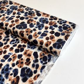 Wiskoza SATIN Animal skin ecru digital print
