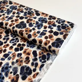 Wiskoza SATIN Animal skin ecru digital print