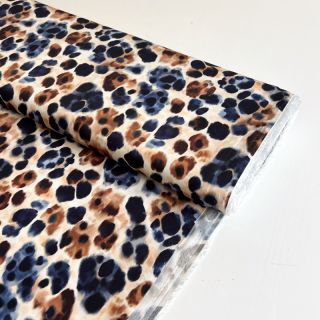 Wiskoza SATIN Animal skin ecru digital print