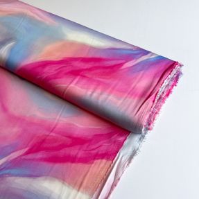 Wiskoza SATIN Illusion pink digital print