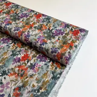 Wiskoza SATIN Flowie Kin off white digital print