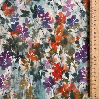 Wiskoza SATIN Flowie Kin off white digital print