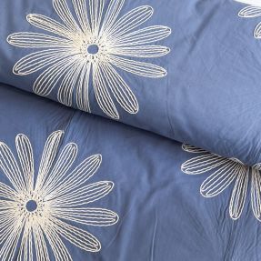 Bawełniana tkanina EMBROIDERY Flowie jeans