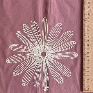 Bawełniana tkanina EMBROIDERY Flowie mauve