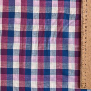 Bawełniana tkanina YARN DYED Square cerise