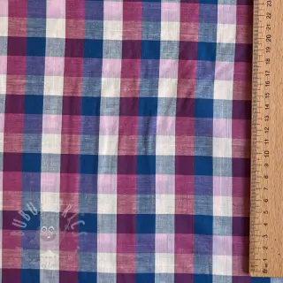 Bawełniana tkanina YARN DYED Square cerise