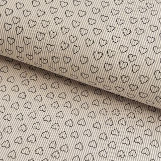 Sztruks STRETCH Little love light sand