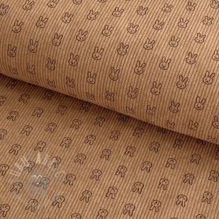 Sztruks STRETCH Little bunny sand