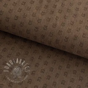 Sztruks STRETCH Little bunny taupe
