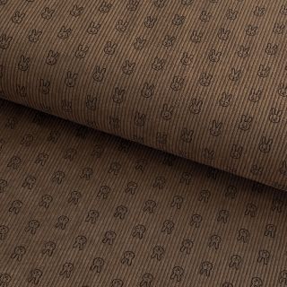 Sztruks STRETCH Little bunny taupe