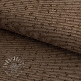 Sztruks STRETCH Little bunny taupe