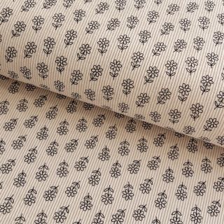 Sztruks STRETCH Little flower light sand