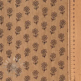 Sztruks STRETCH Little flower sand