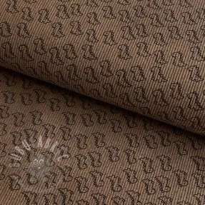 Sztruks STRETCH Little dino taupe