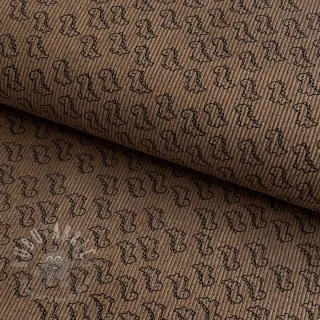 Sztruks STRETCH Little dino taupe