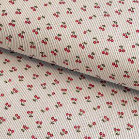 Sztruks STRETCH Little cherry light sand