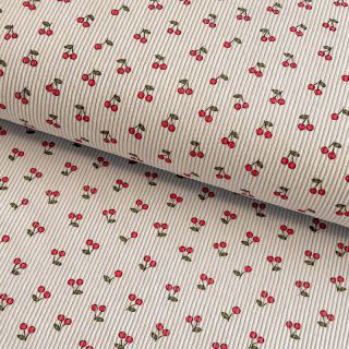 Sztruks STRETCH Little cherry light sand