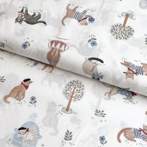 Bawełniana tkanina Vive la France design A digital print