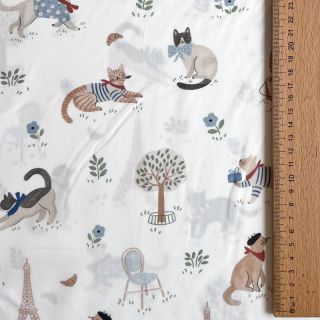 Bawełniana tkanina Vive la France design A digital print