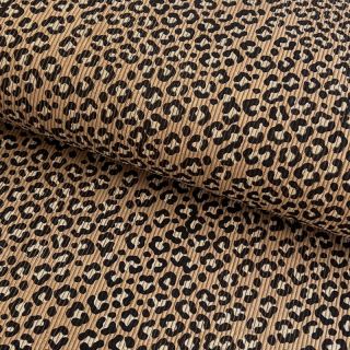 Sztruks STRETCH Little Leopard sand