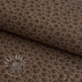 Sztruks STRETCH Little hedgehog taupe