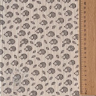 Sztruks STRETCH Little hedgehog light sand