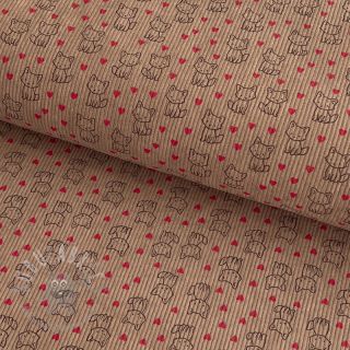 Sztruks STRETCH Little foxes sand