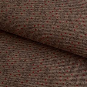 Sztruks STRETCH Little foxes taupe
