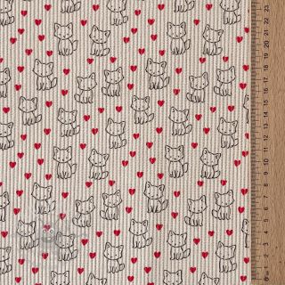 Sztruks STRETCH Little foxes light sand