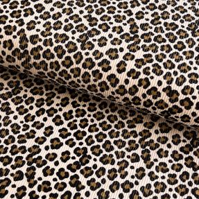 Sztruks STRETCH Little Leopard light sand