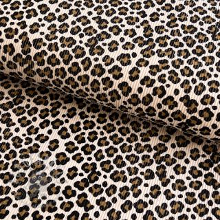 Sztruks STRETCH Little Leopard light sand