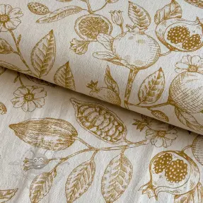 Tkanina dekoracyjna RUSTIC VINTAGE PRINT Granata peanut