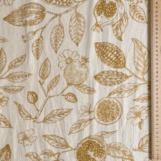 Tkanina dekoracyjna RUSTIC VINTAGE PRINT Granata peanut