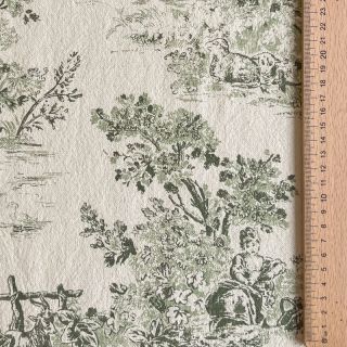 Tkanina dekoracyjna RUSTIC VINTAGE PRINT Gabrielle kaki