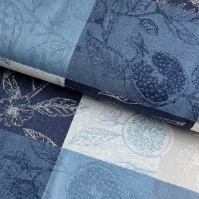 Tkanina dekoracyjna FRENCH TABLE CLOTH JACQUARD Cabosse allover indigo