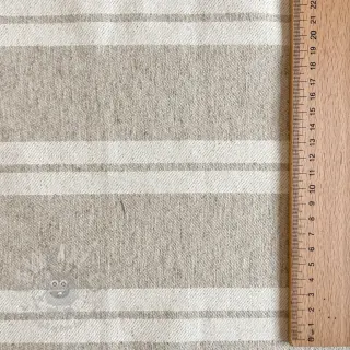 Tkanina dekoracyjna jacquard LINEN LOOK Etretat lin