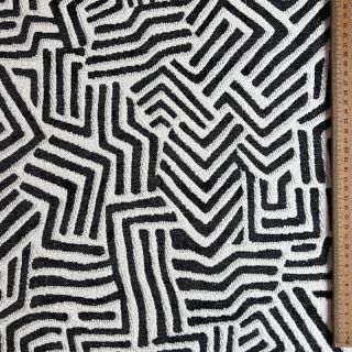 Tkanina dekoracyjna jacquard Mesopotamie allover graphite