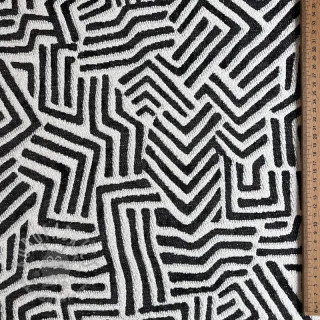 Tkanina dekoracyjna jacquard Mesopotamie allover graphite