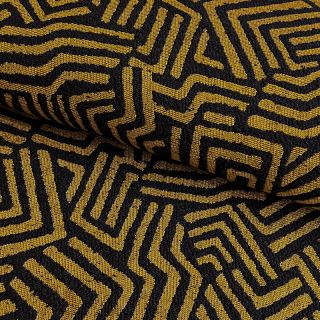 Tkanina dekoracyjna jacquard Mesopotamie noir jaune